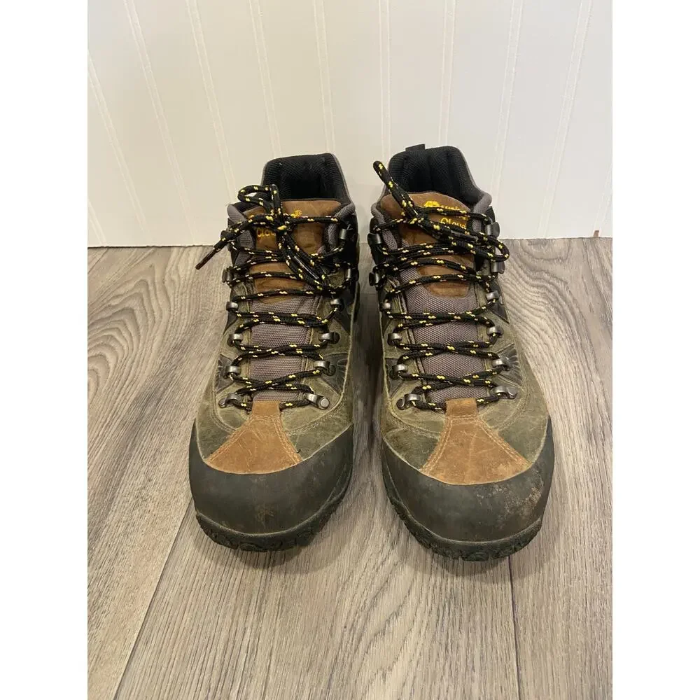 Dunham Cloud Hiking Boots Men's 8 Brown Leather Waterproof Trail Cap Toe